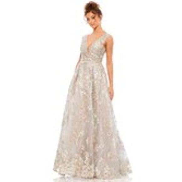 Mac Duggal A20131 - Floral Embroidered Dress - 12 Multi Floral - Picture 2 of 2